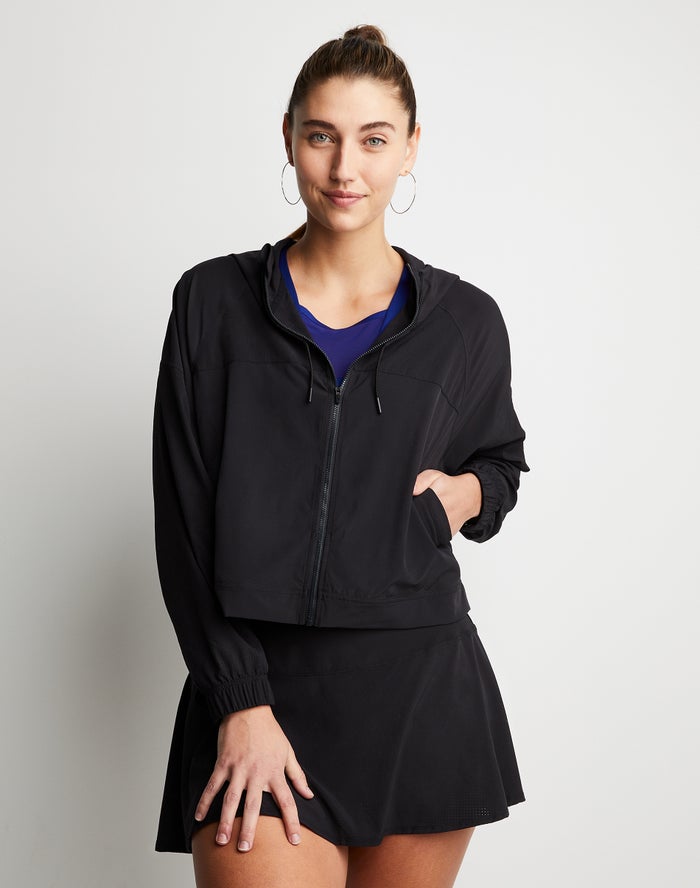 Champion City Sport Full Zip Black Jackets Womens - South Africa JFWBLE724